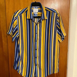 Sunny Stripes Short Sleeves Shirt - Catctusman Ricky Singh Mens Size Small